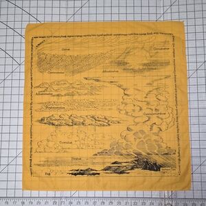 Yellow Bandana with Cloud Illustrations